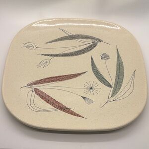 Franciscan Cream Dinnerware with Grey Green and Cranberry Design. RARE FIND